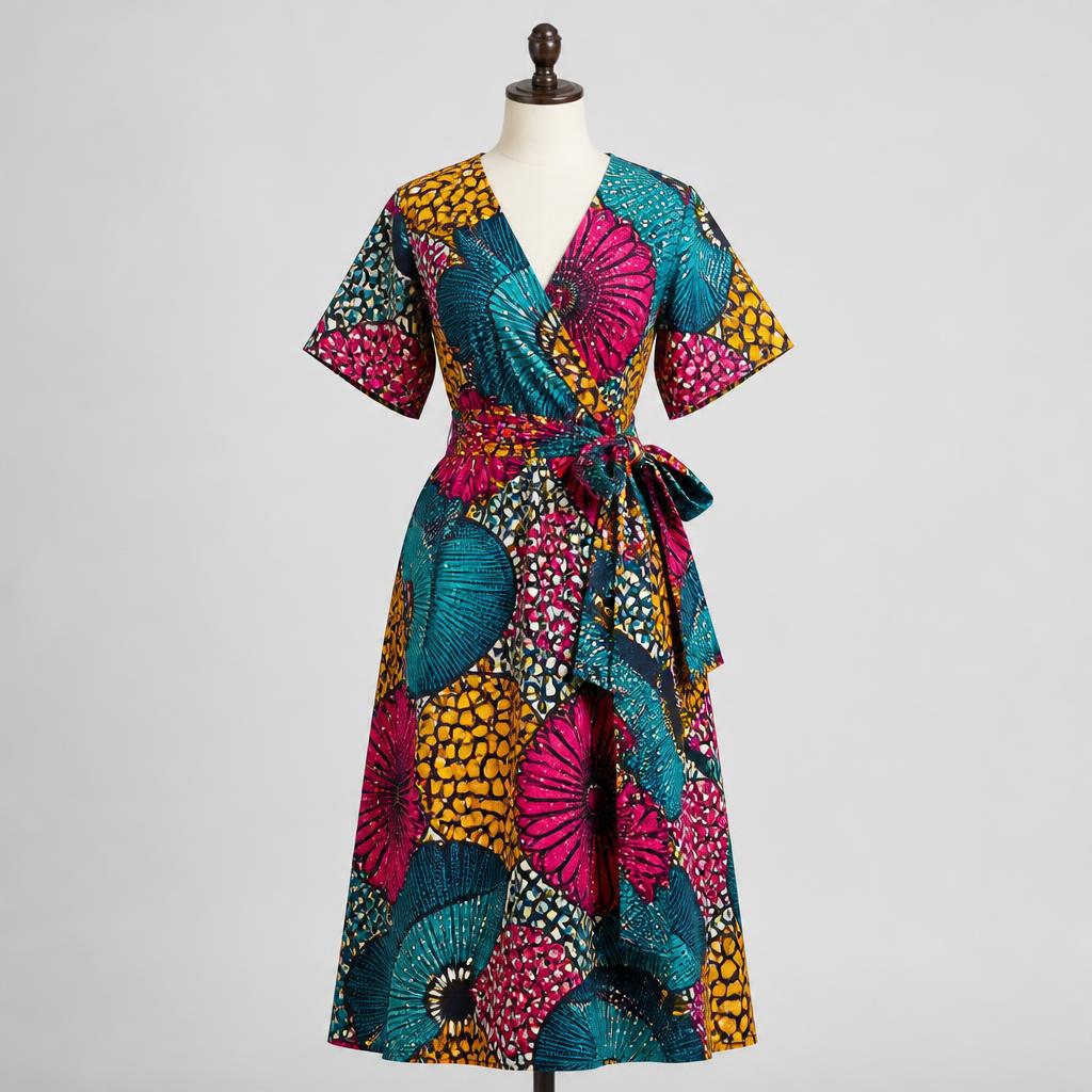 Women's Ankara Wrap Dress